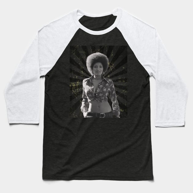 Pam Grier Baseball T-Shirt by KoplakStories